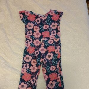 Floral Kids Dot Dot smile Jumpsuit - Pink and Blue